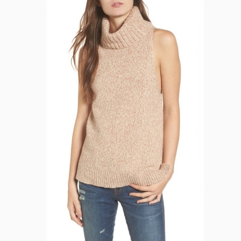 Madewell mockneck sleeveless sweater